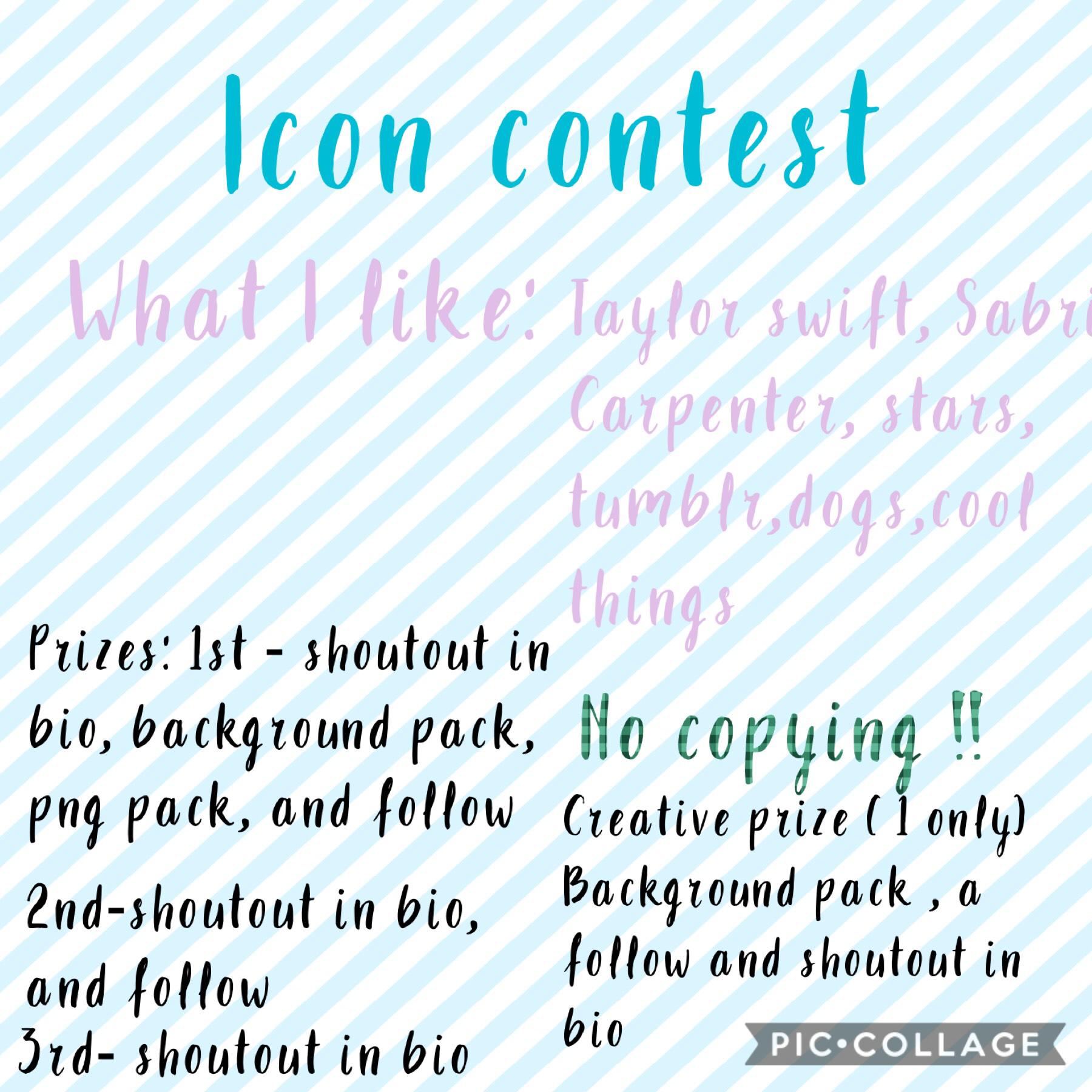 Icon contest!! Pls join if I have not follow you yet❤️❤️ 