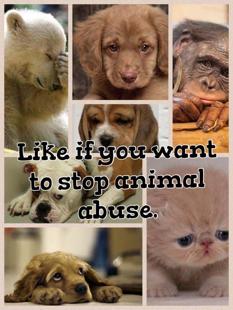 Like if you want to stop animal abuse.