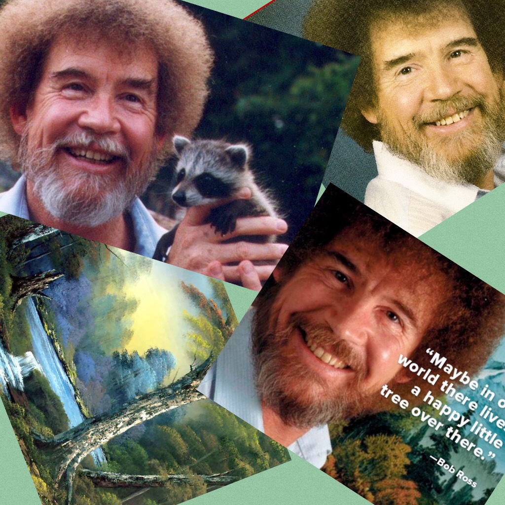 Bob ross :D much greatness, much paint, prussian blue :)