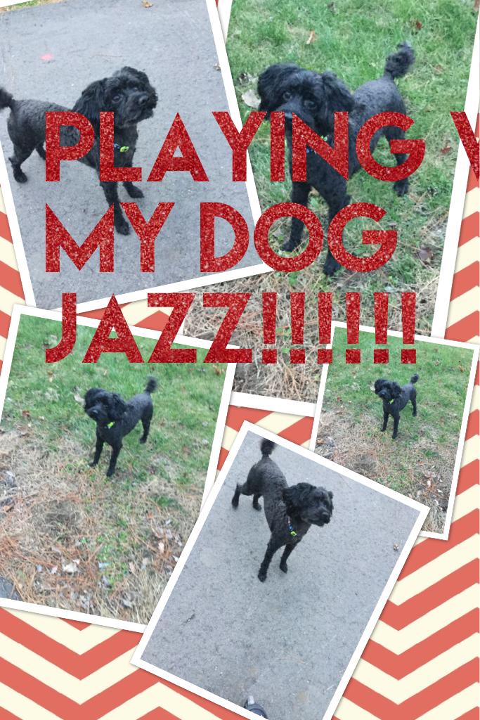 Playing with my dog jazz!!!!!!