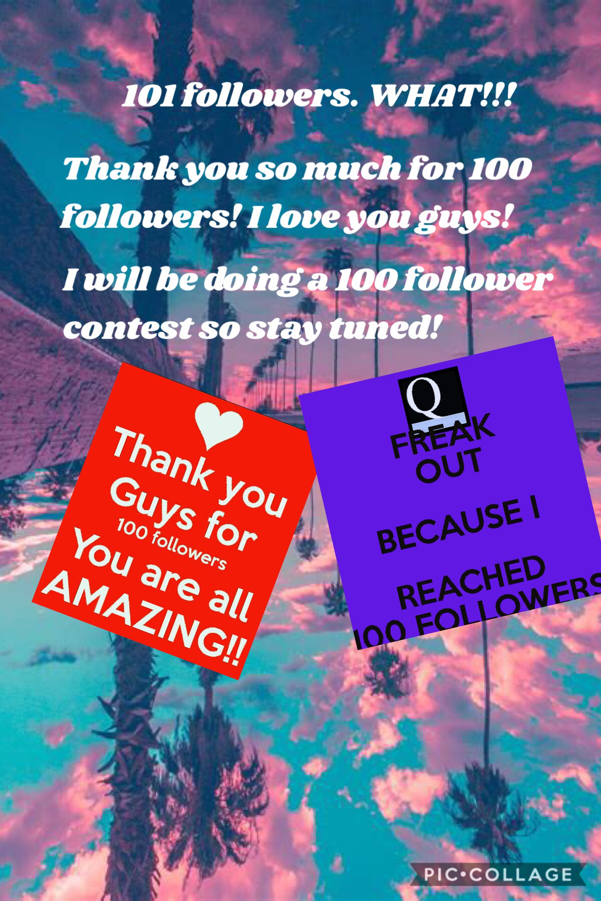 Thank you sooo much for 100+ followers! I will be doing a contest soon!