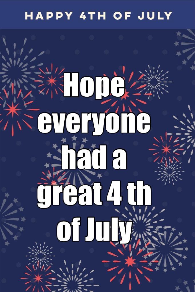 Happy 4 th of July everyone 🎉❤️ be safe and have fun👍🏻