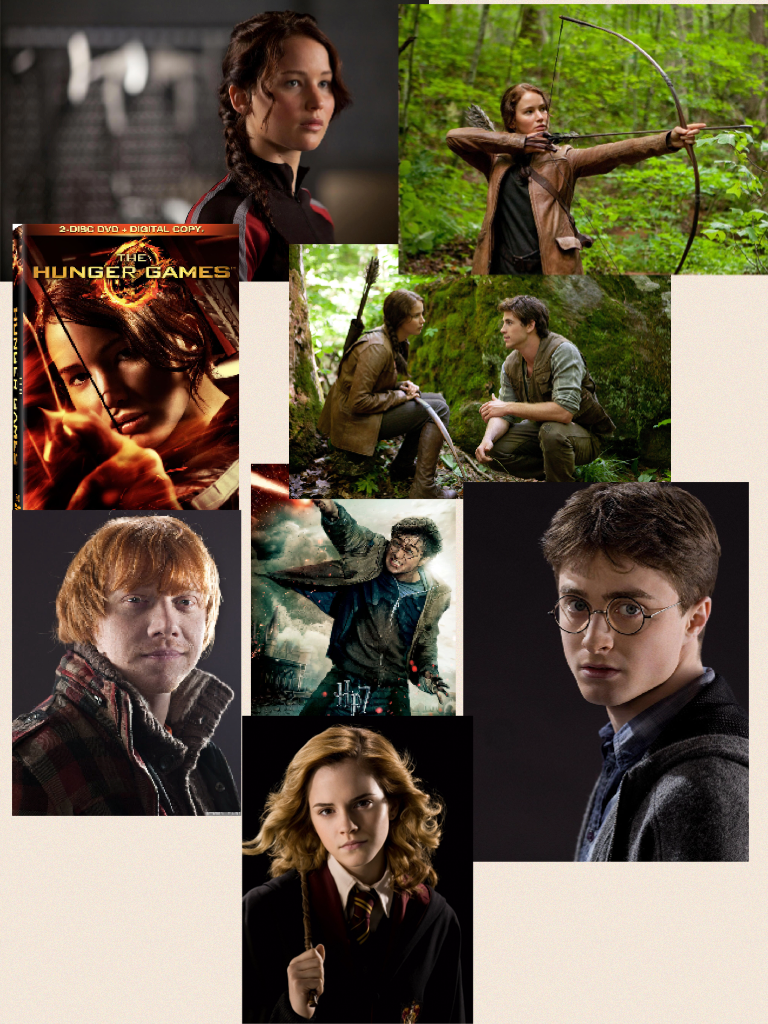 Best two book and movie series ever, the Hunger Games and Harry Potter