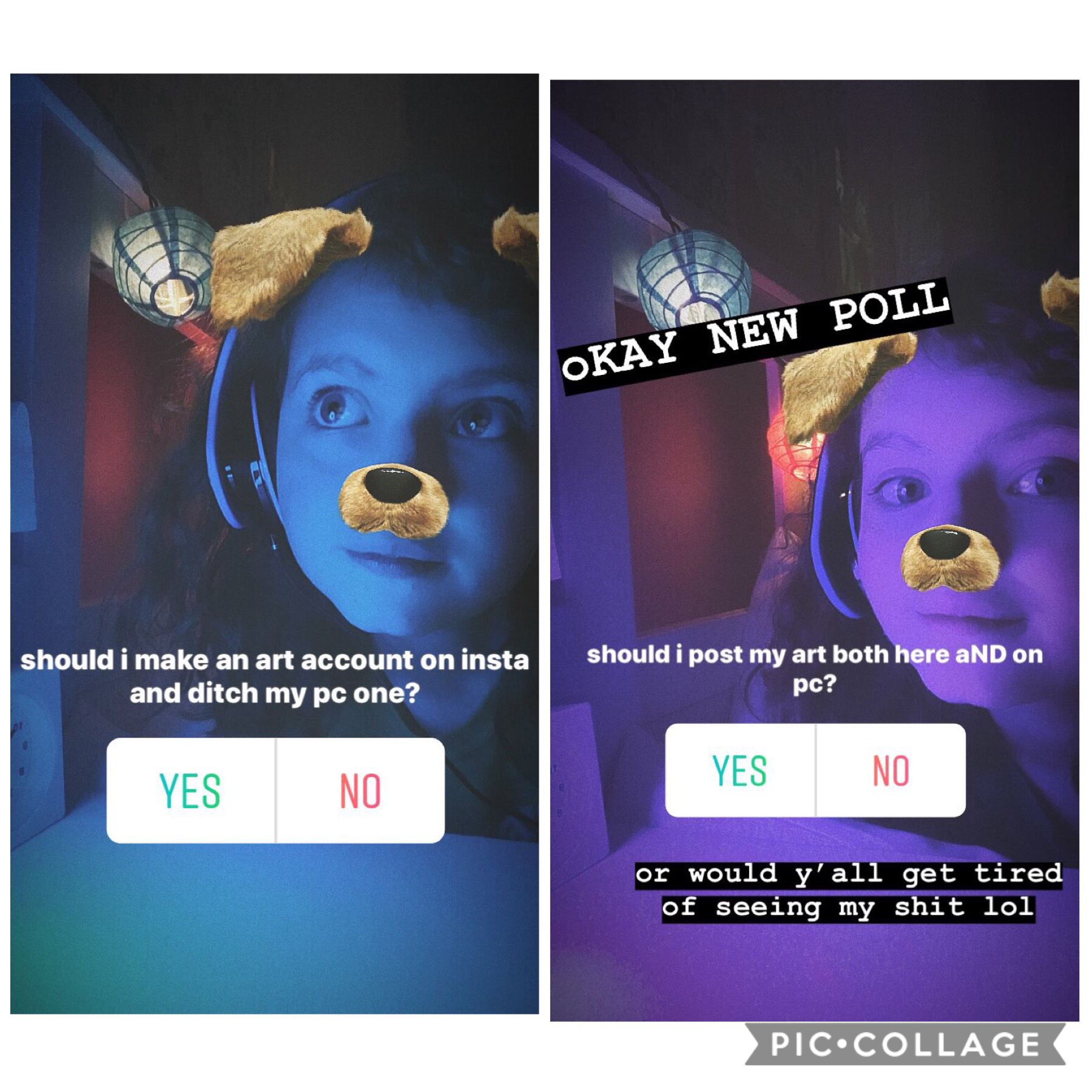 cHECK OUT MY POLLS ON INSTA OR VOTE IN THE COMMENTS IF YOU DONT HAVE INSTA THIS IS IMPORTANT I NEED HELP LOL