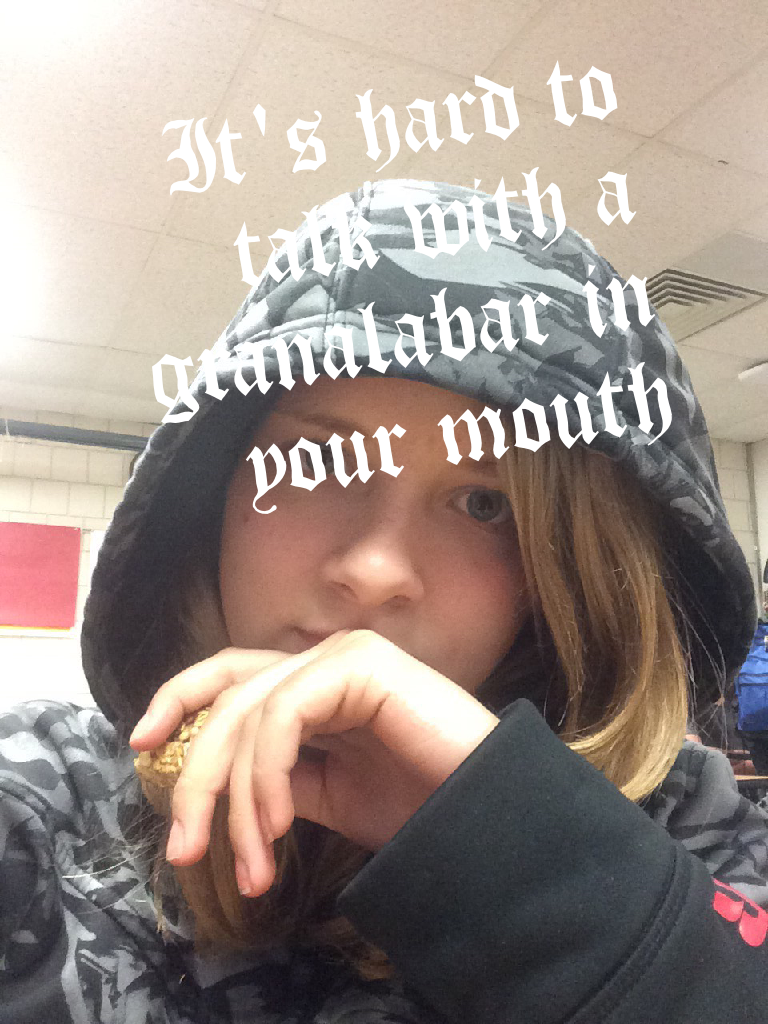 It's hard to talk with a granalabar in your mouth 