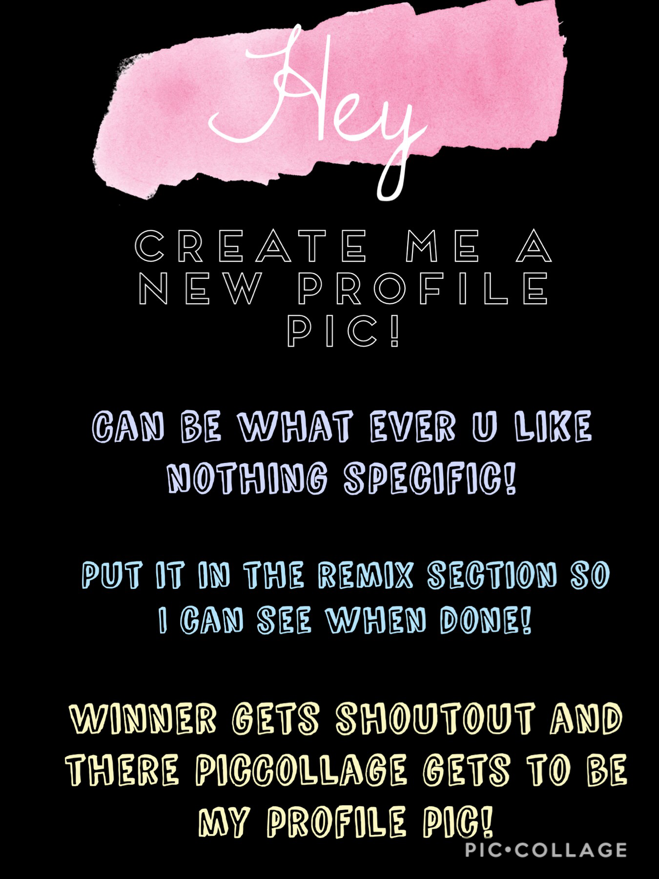 Create Me a new profile pic for a chance to win!!!