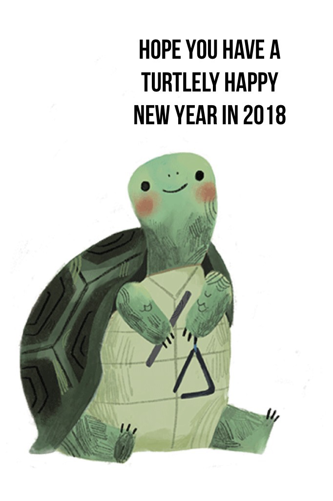 Hope you have a turtlely Happy New Year in 2018