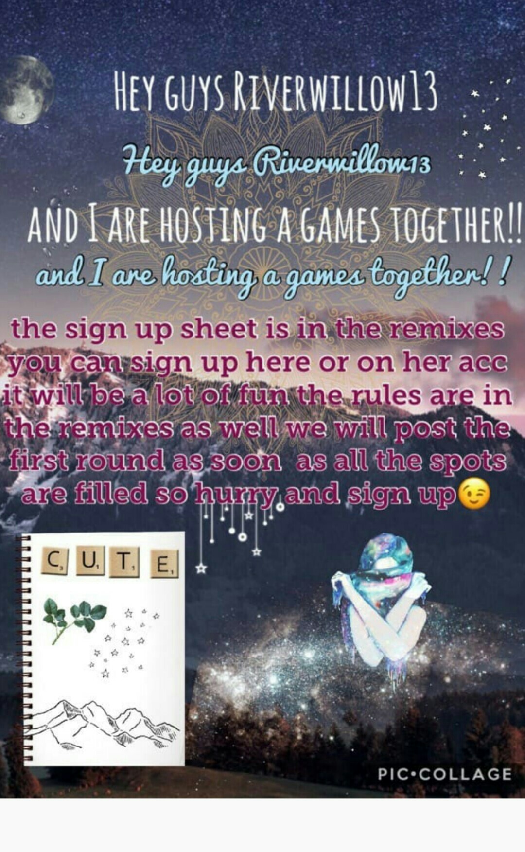 Plz enter our game it will mean so much yo me and Riverwillow13