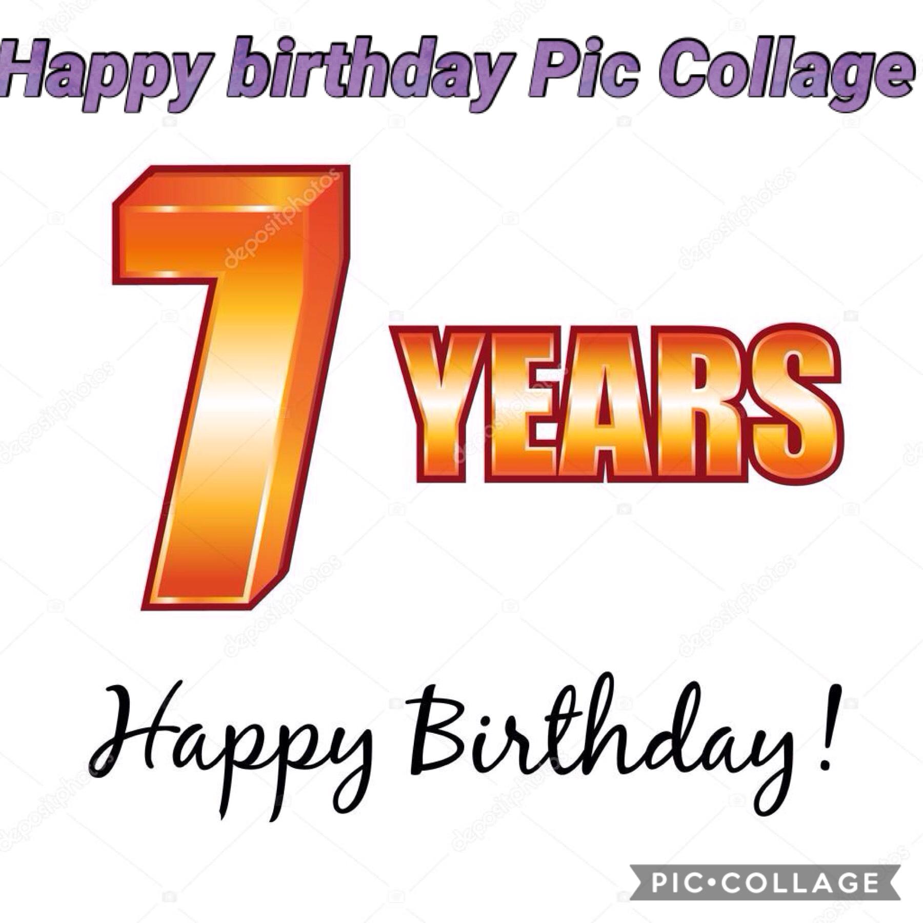 Happy 7th birthday pic collage