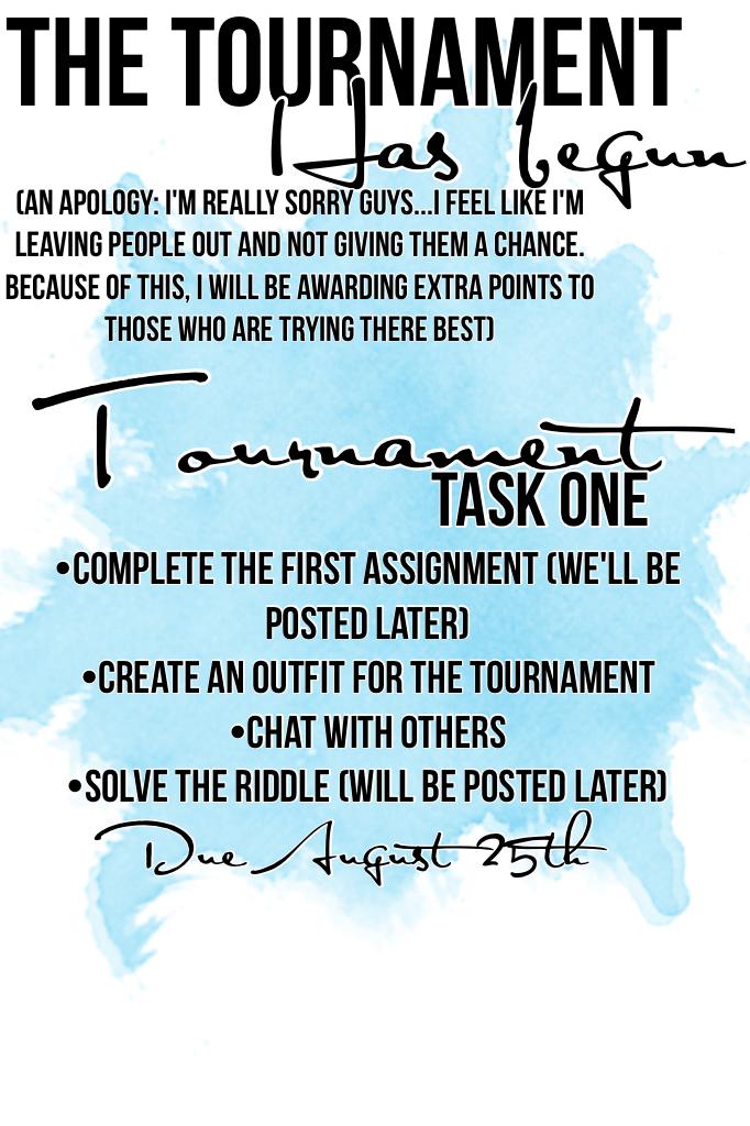 The Tournament: Task One