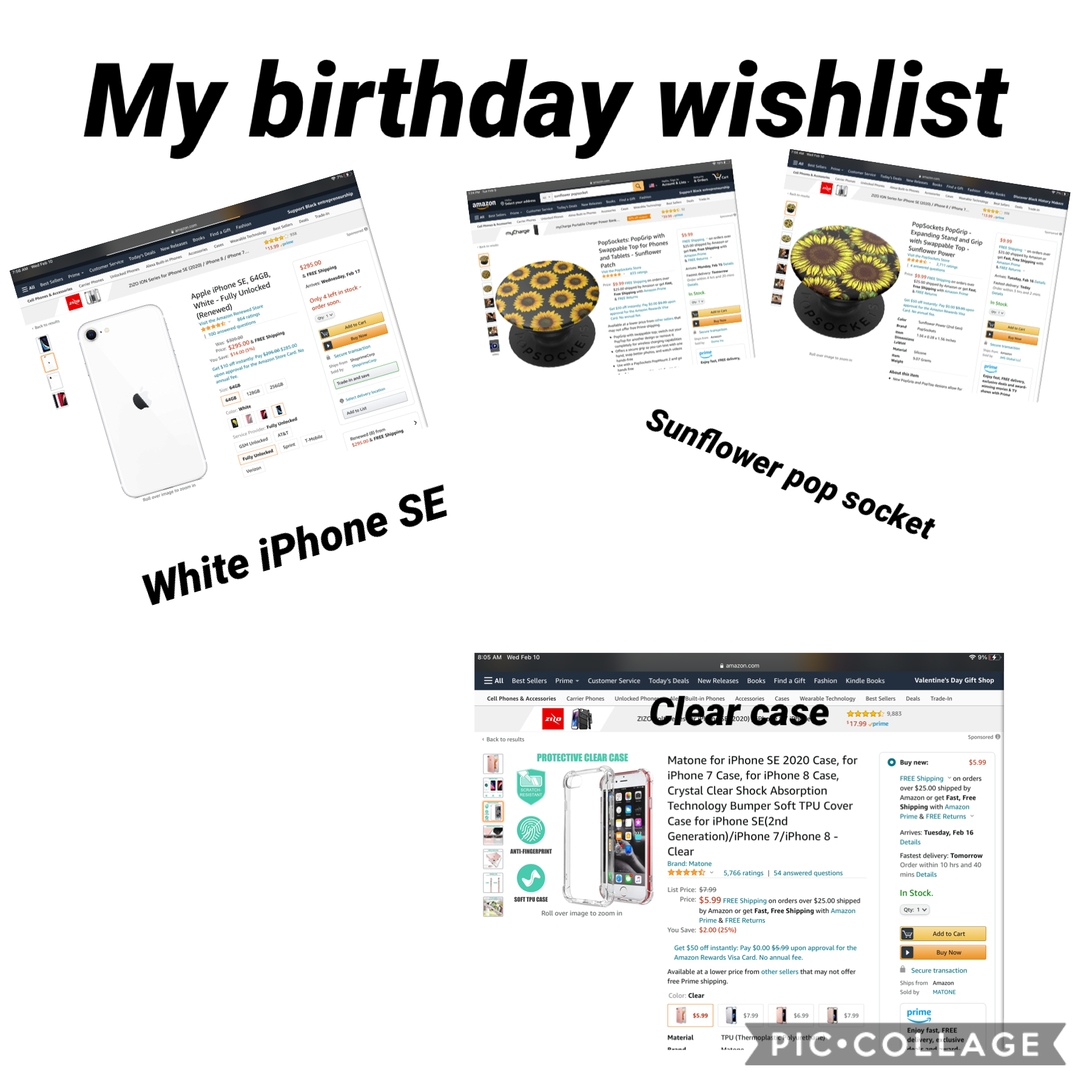 My birthday wishlist 