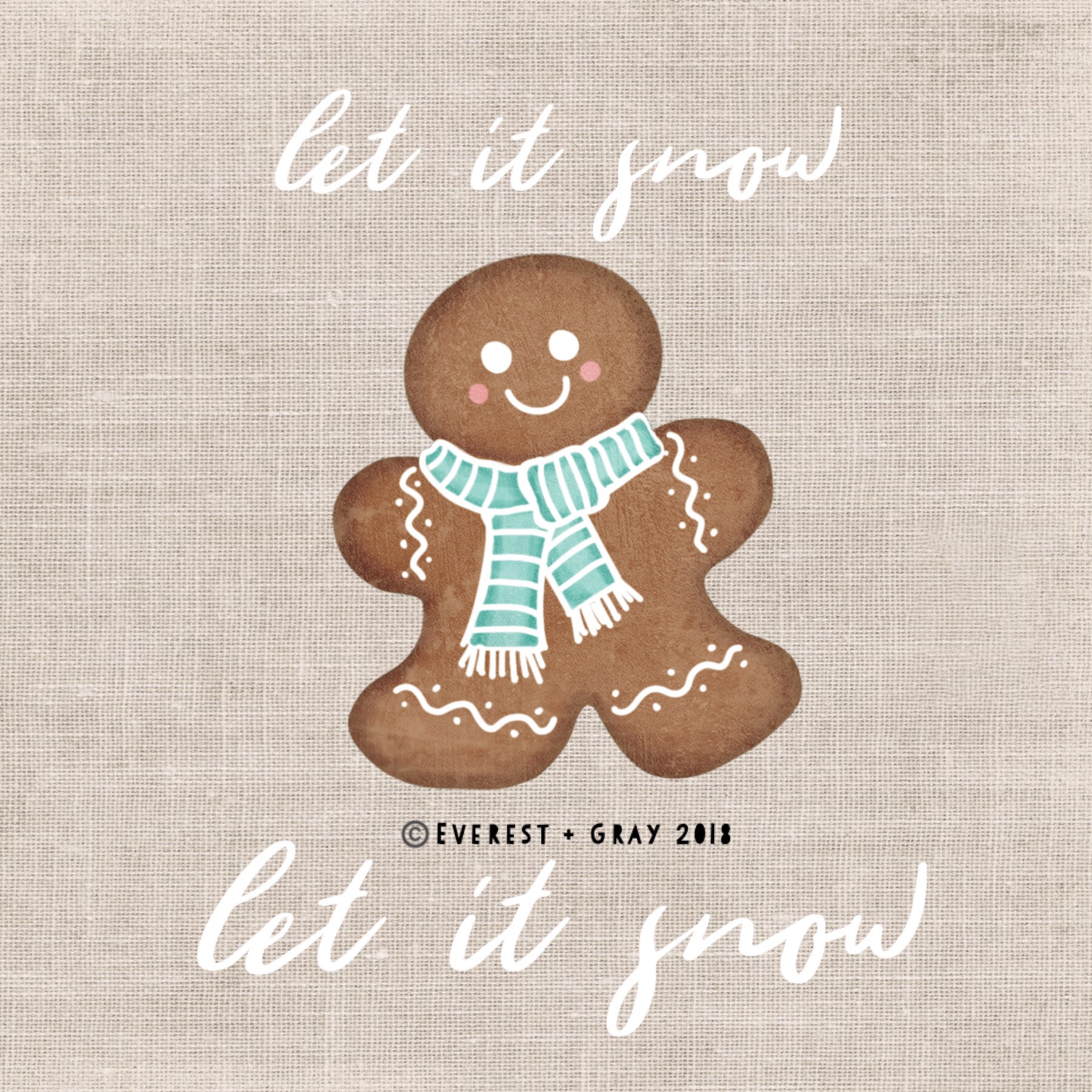 Let it Snow ⛄️ 
And who doesn’t love a cute gingerbread cookie?! ♥️
@piccollage @prisillay 
#piccollage #christmas #stickers #holiday #merrychristmas 