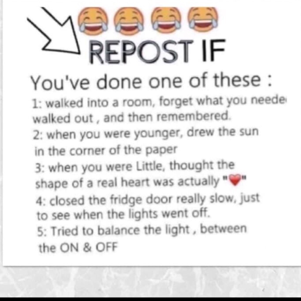 Reposted, I’ve done them all lol