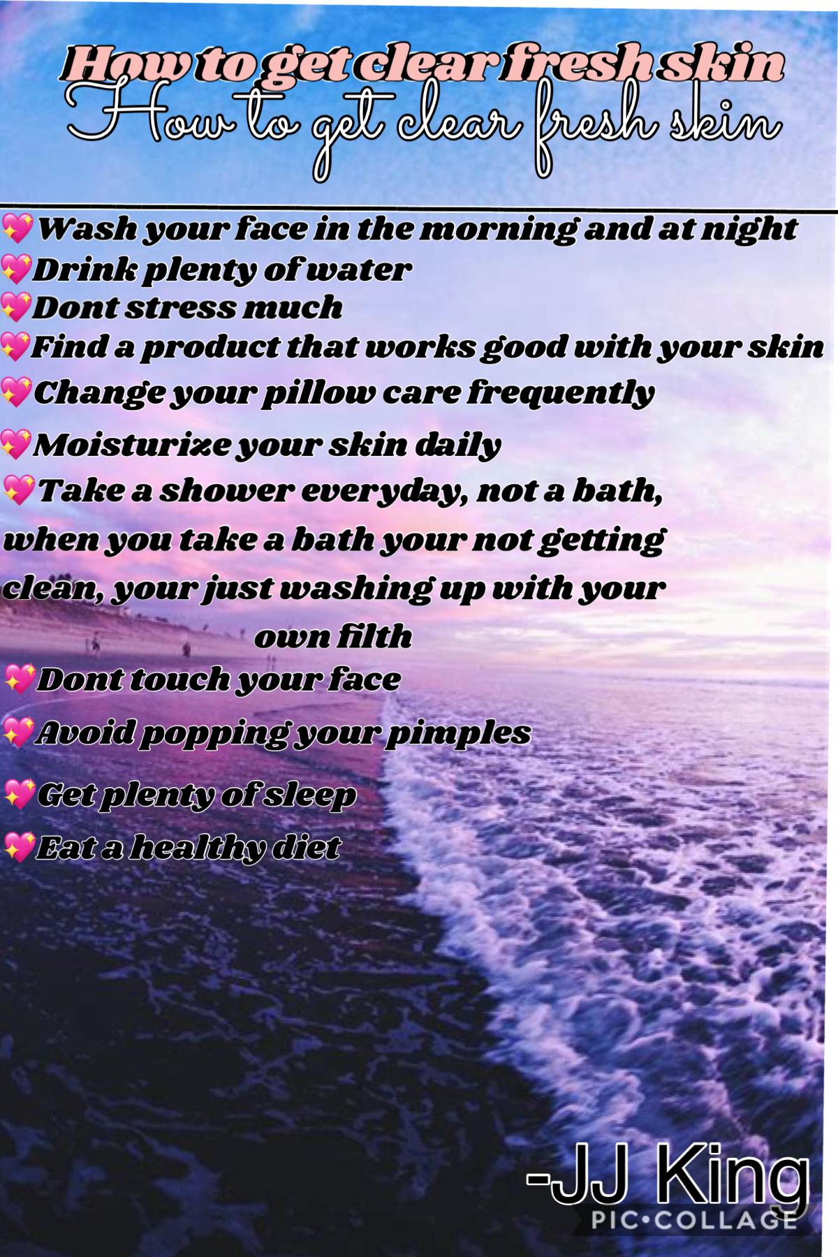 💖How to get clear fresh skin💖