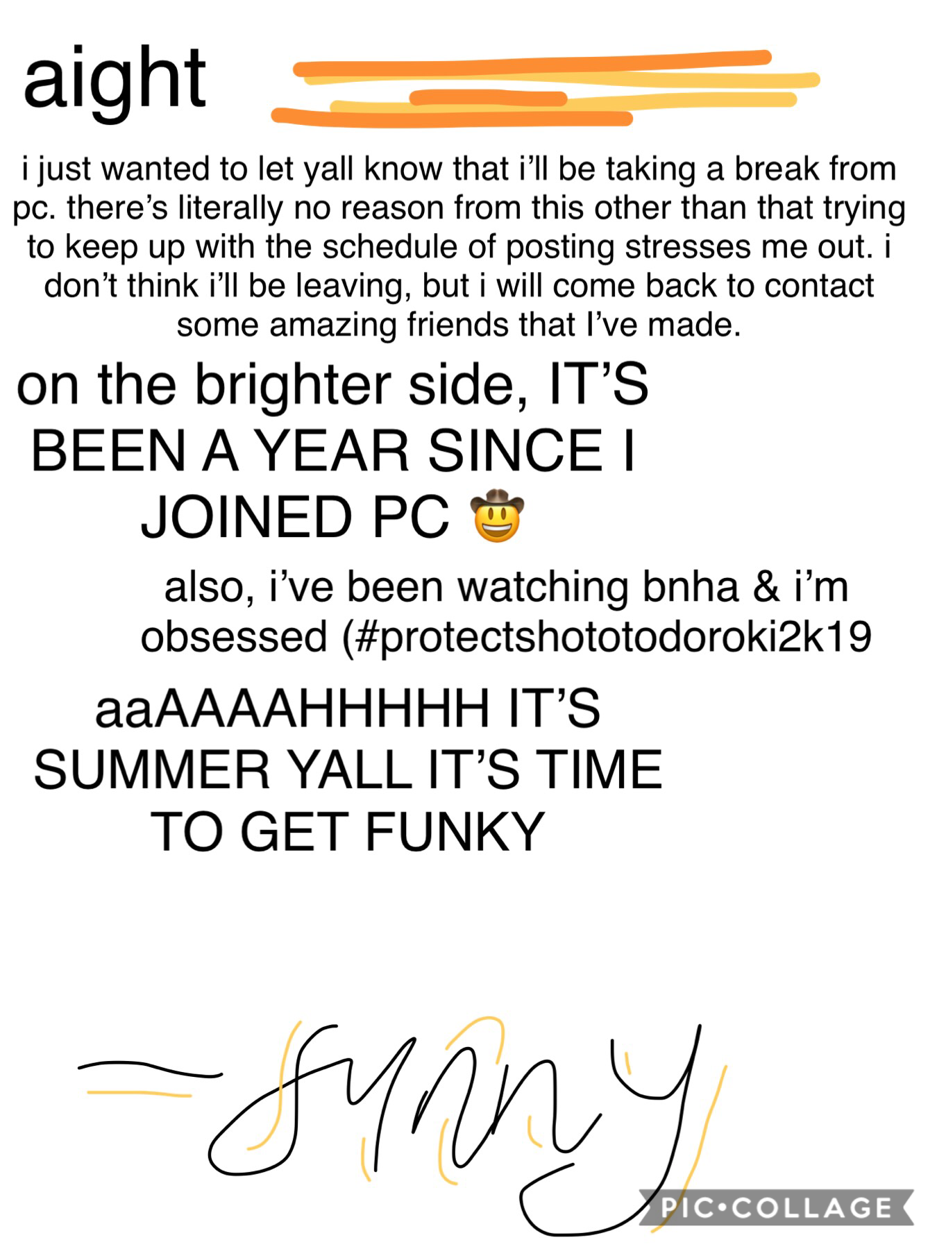 it’s summer yall
IT’S TIME TO GET FUNKY
