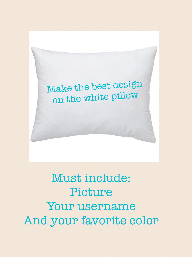Must include:
Picture
Your username
And your favorite color 