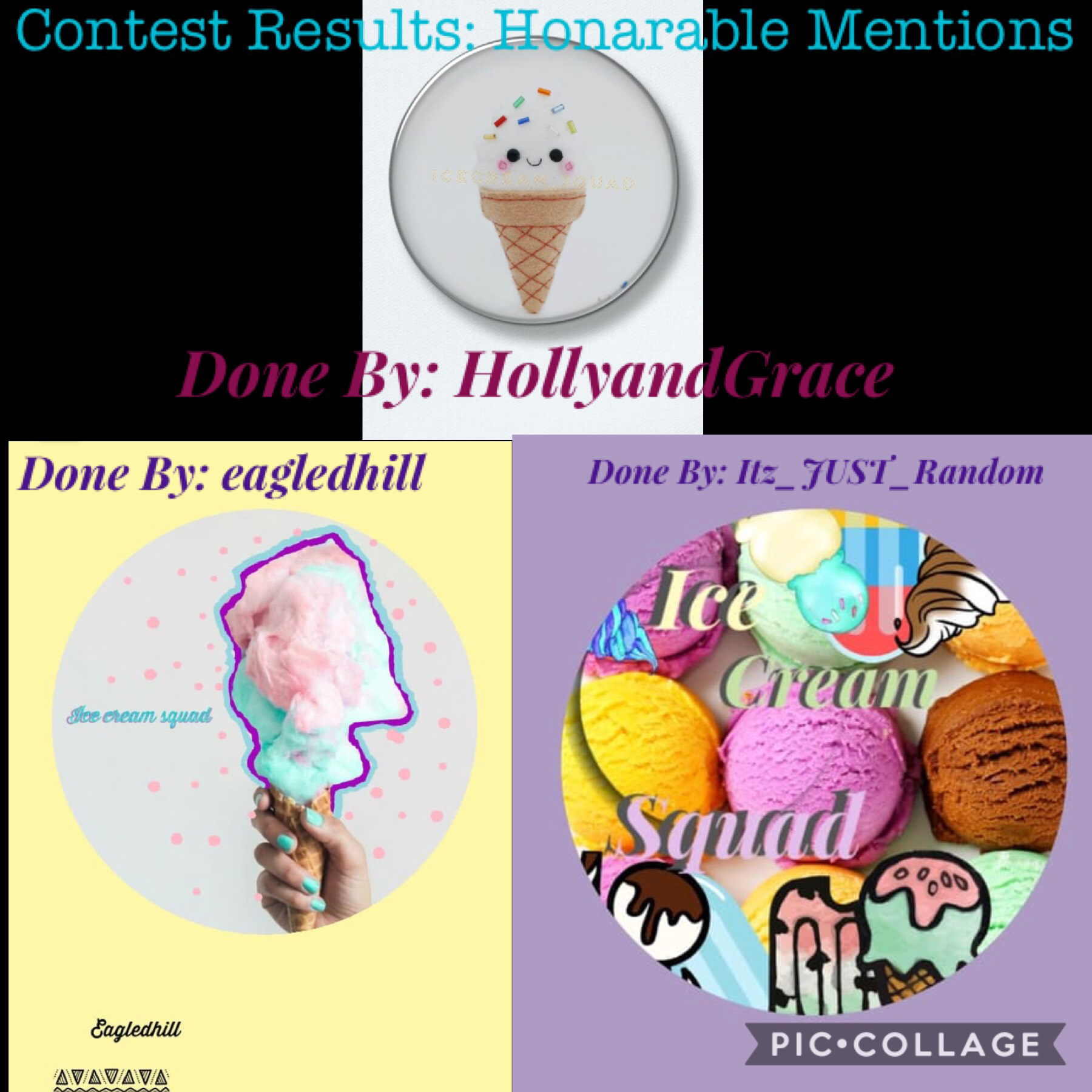Honarble Mentions to My Contest!!