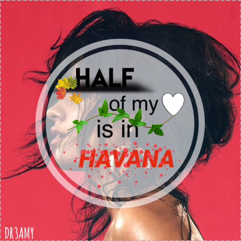 ❤️Tap❤️
In love with this song (Havana)
I love Camila, and I can't wait her new album. 
This collage is so simple, but it isn't bad😊hope you like this.
Q: favorite singer?
A: absolutely Shawn Mendes💕😂😍
