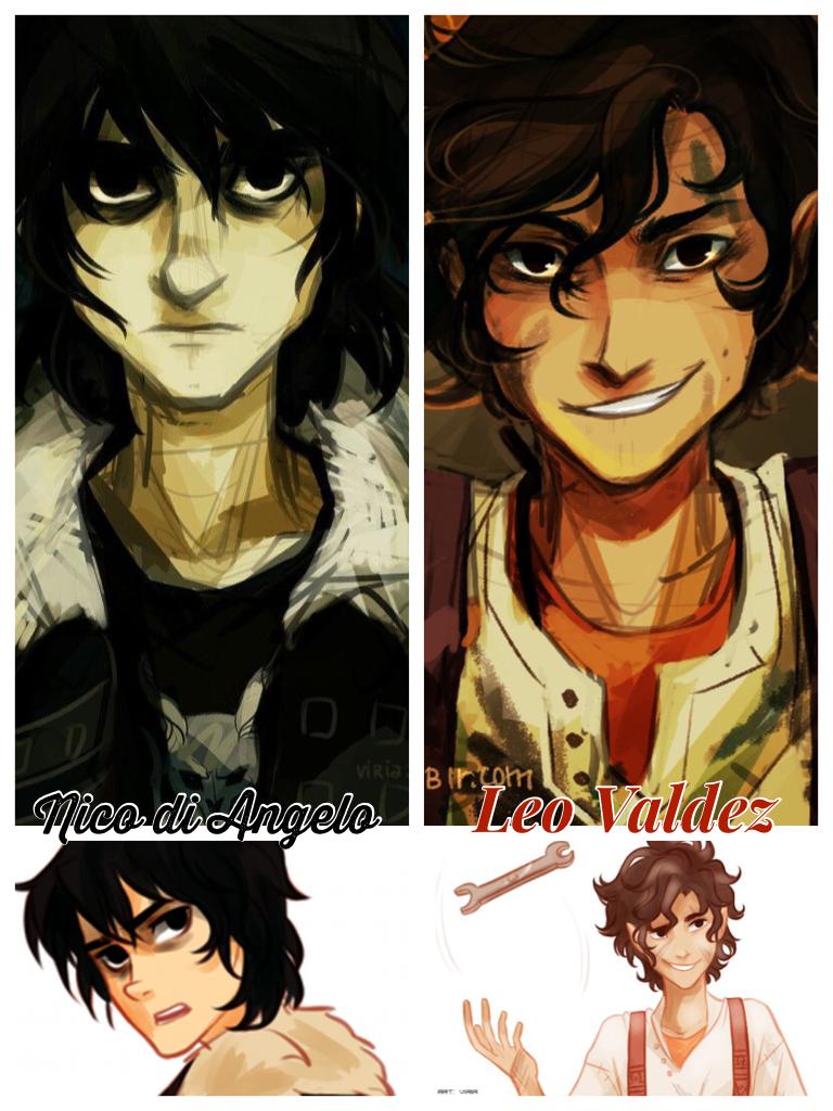 Two of my favorite PJO/HoO characters - Leo Valdez and Nico di Angelo