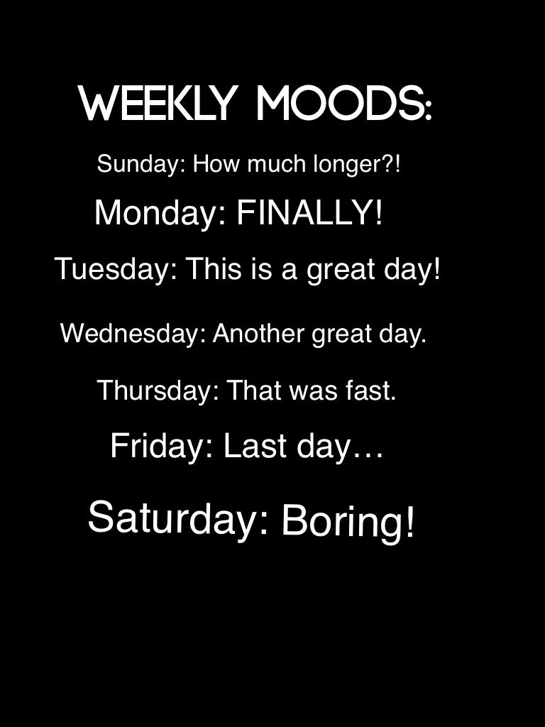 My Weekly moods
