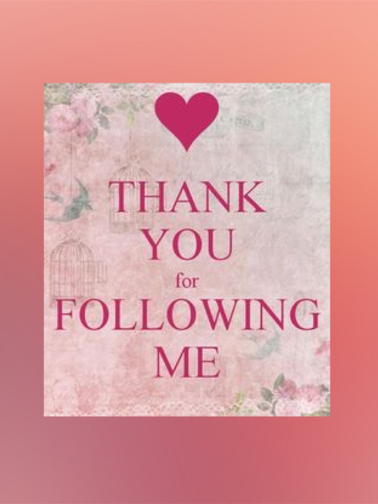 Thank you for following me! 