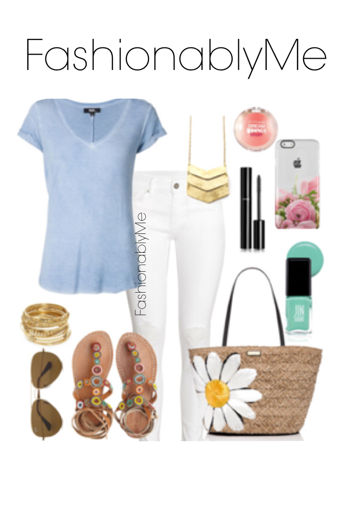 So sorry I haven't posted in a while! I will try to post more often. Summer outfit flower daisy sandals hipster iPhone ootd like follow shoutout polyvore