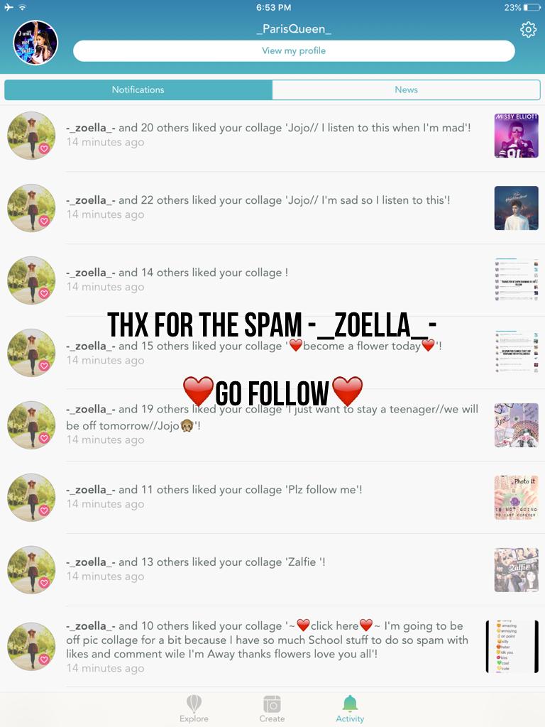 Thx for the spam -_zoella_- 

❤️go follow❤️