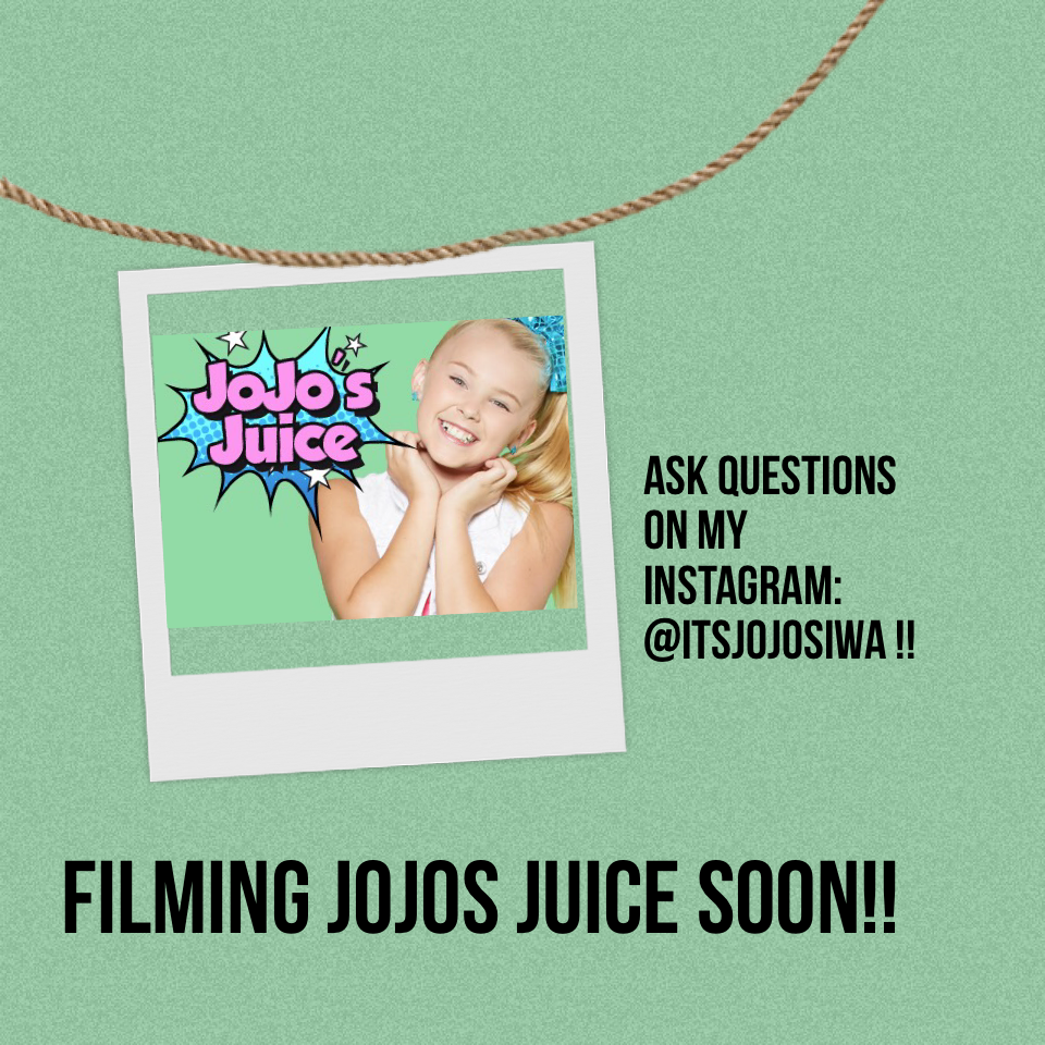 Filming JOJOS juice soon!!
