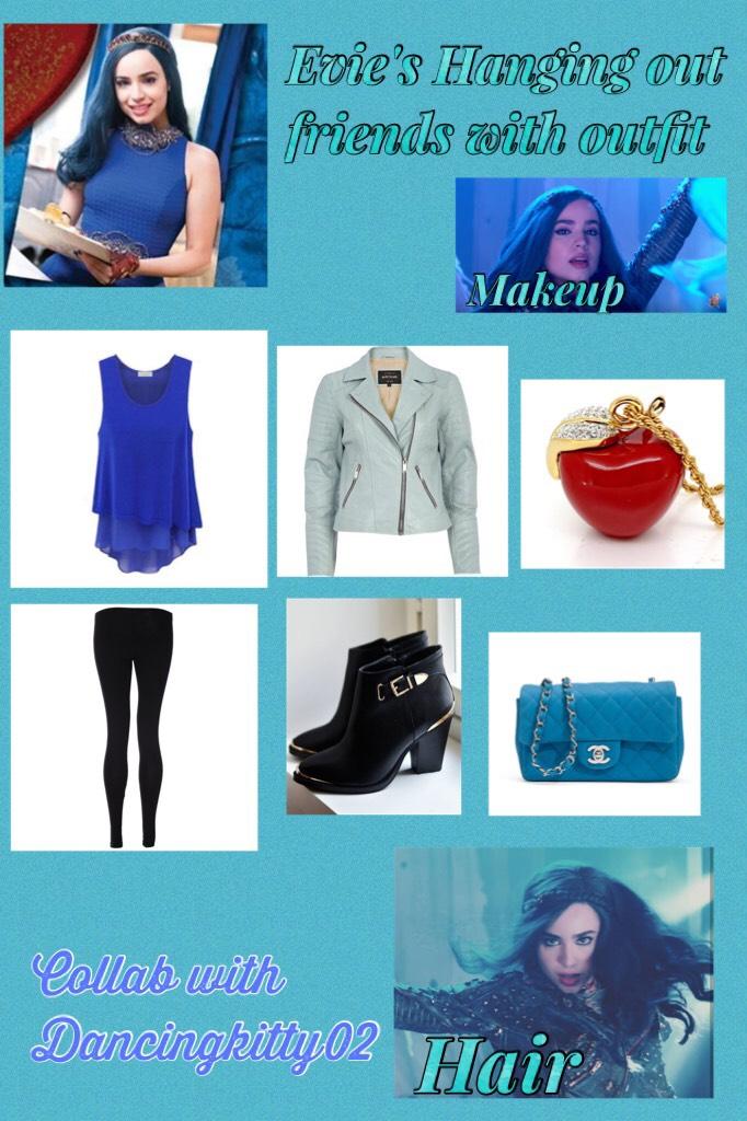 Evie hanging out with friends outfit idea collab with Dancingkitty02 