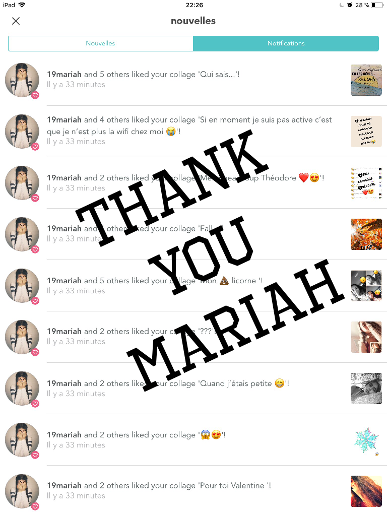 Thank you mariah 