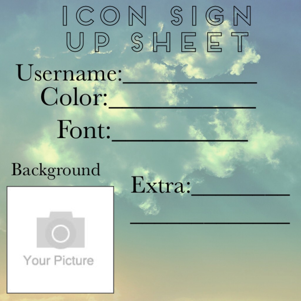           Tap
So I’ve decided to start making icons! Fill out and post to get one!