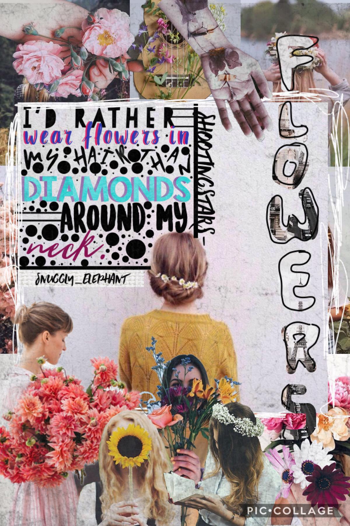 💐{41/42}Collab with the fantastically super (Tap)💐
Snuggly_Elephant!!! Go follow her!
This is my last collage/collab! Next “collab” is a mega collab!

Q// Flowers or Trees?
A// Flowers
