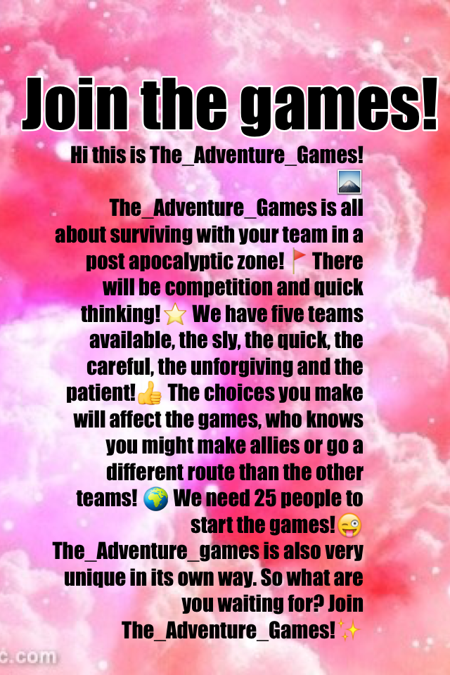 Join the games!