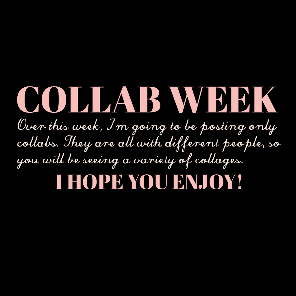 Hurray for collabs😊 if I said that I would collab with you, comment below so we can start it if we haven't already💖