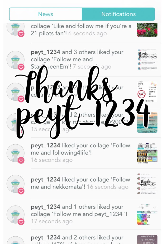 Follow me and peyt_1234