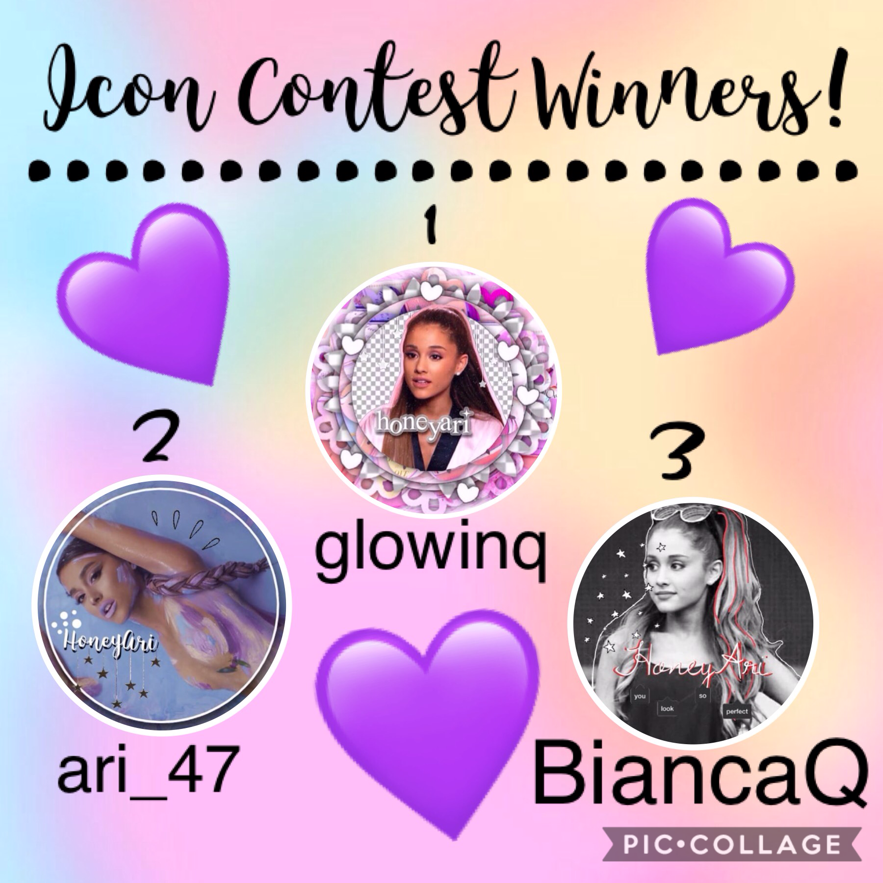 Icon Contest Winners! Thank you for entering! Prizes will be announced sooooonnn! 💜