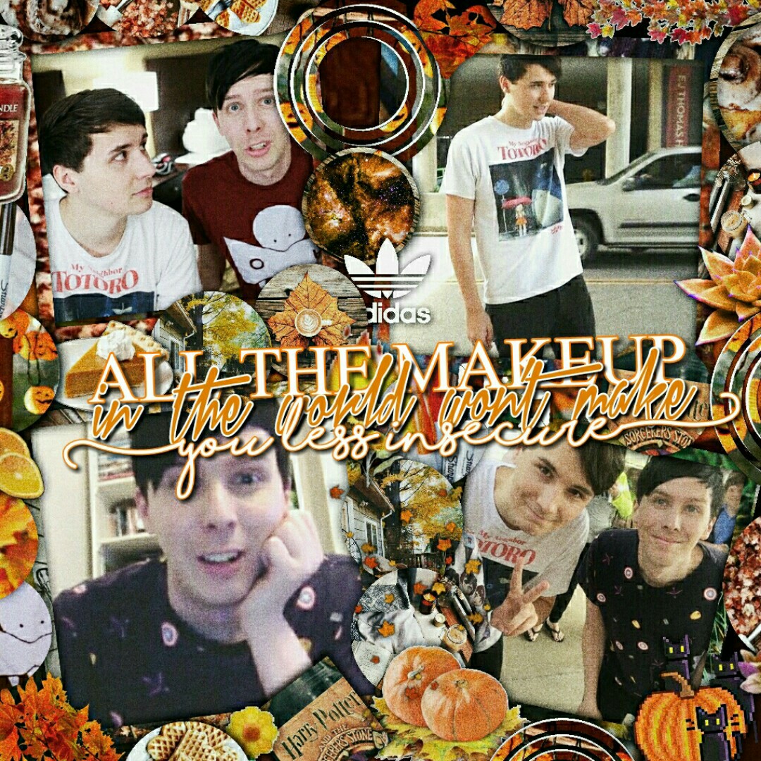 the top right corner pic of Dan is the most beautiful thing I've ever seen I wish you could see the full thing HAVE YOU GUYS SEEN THEIR MOVIES?!?! I WANNA GO TO TATINOF SO BADLY sry I keep doing this weird style