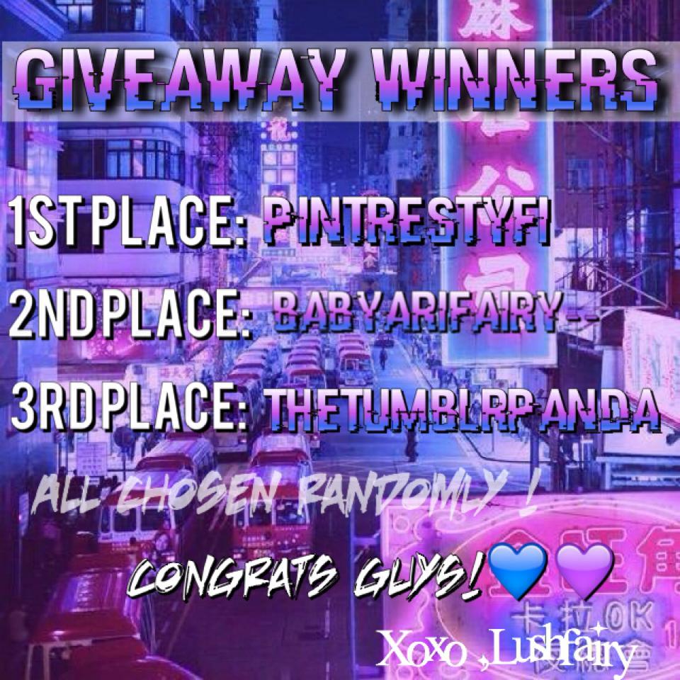 TIp tAP💜
Giveaway results are finally here guys😂congrats🎉 to those who won, and you'll be getting ur prizes tomorrow!💫but I'm sorry to those who didn't win as I chose then randomly so yea...BUT CONGRATS😝btw the background and colours tho😍