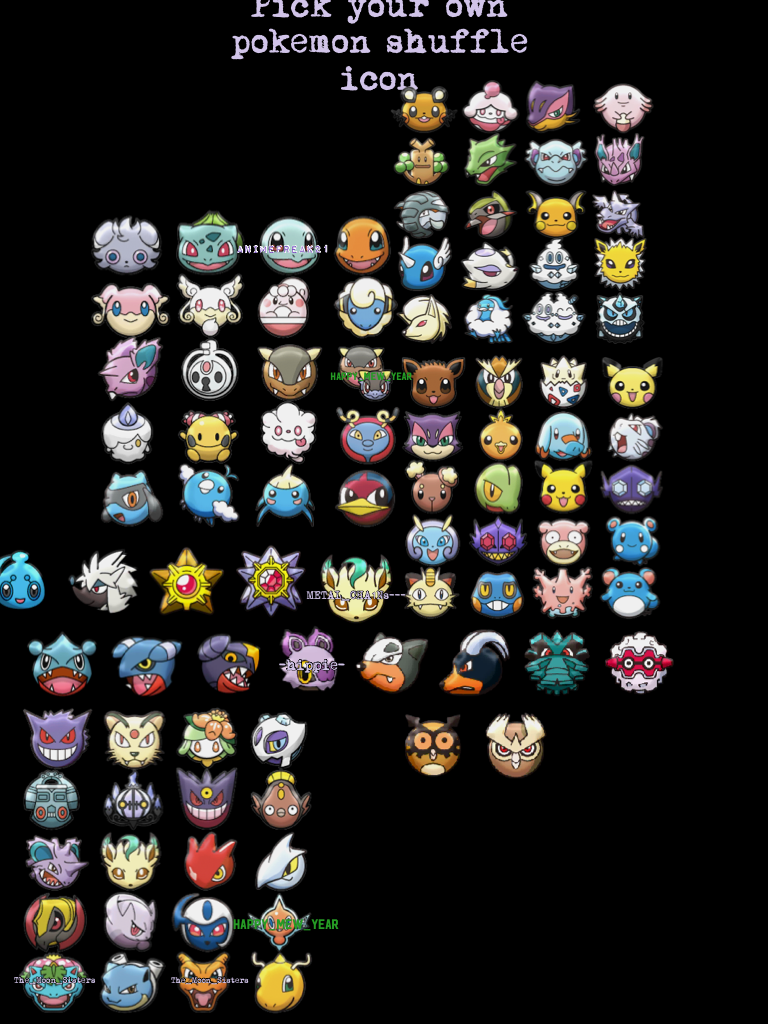 Pick your own pokemon shuffle icon  UNLIMITED (REPOST!)
