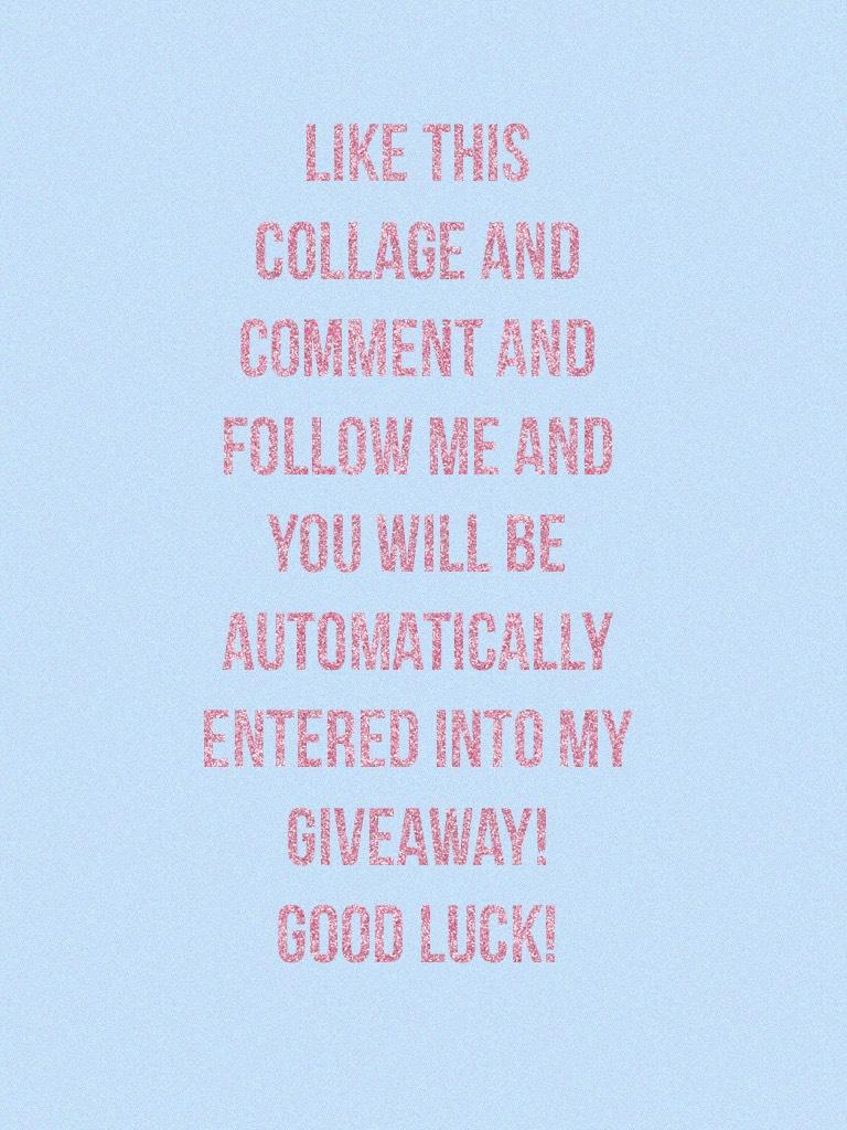 Like this collage and comment and follow me and you will be automatically entered into my giveaway!
Good luck! 