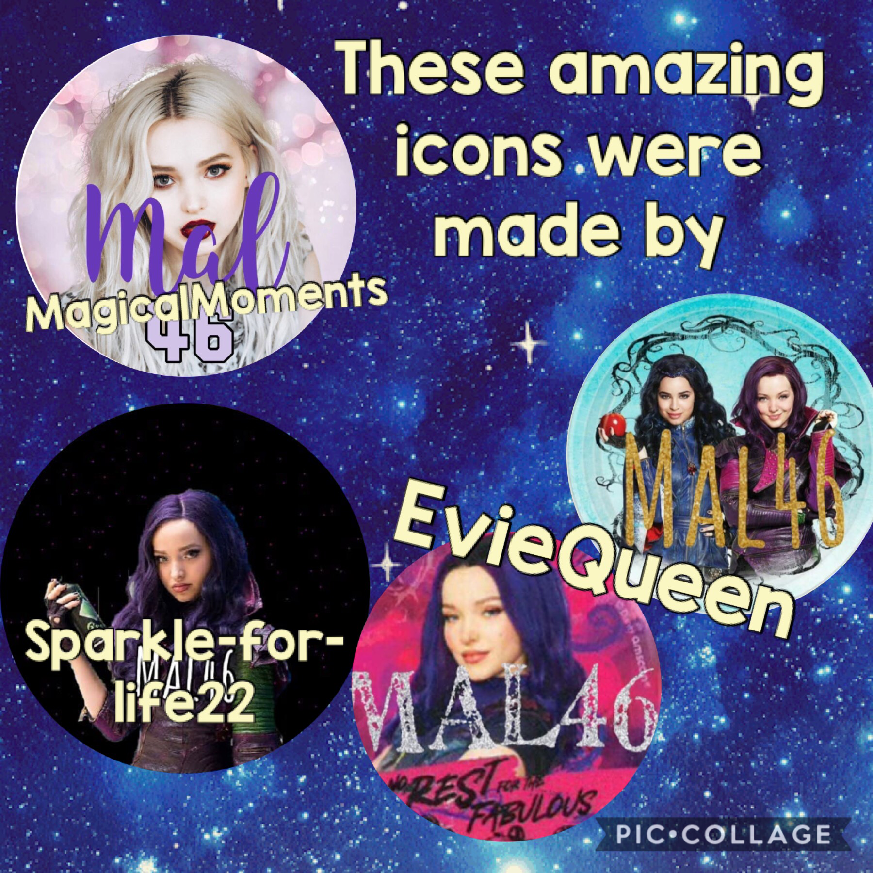 These amazing icons were made by sparkle for life 22 EvieQueen and MagicalMoments