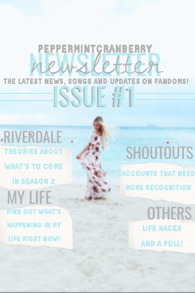 TAPPY!
my first newsletter!! Comment below if you want me to make more of them and please have a look!!