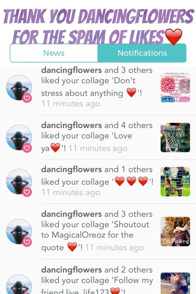 Go follow dancingflowers ❤️