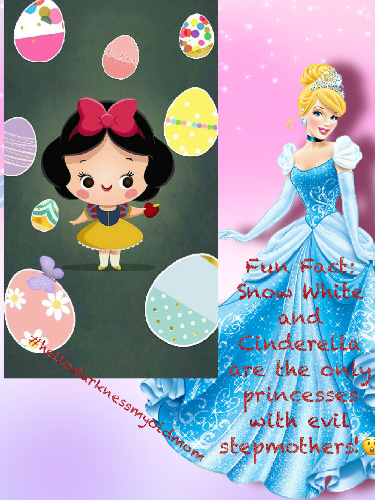 Fun Fact: Snow White and Cinderella are the only princesses with evil stepmothers!😲