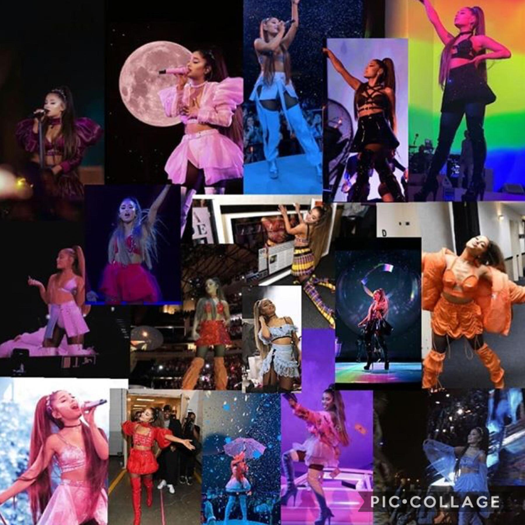 All of Ariana sweetener world tour outfits in one collage/edit❤️😭✨