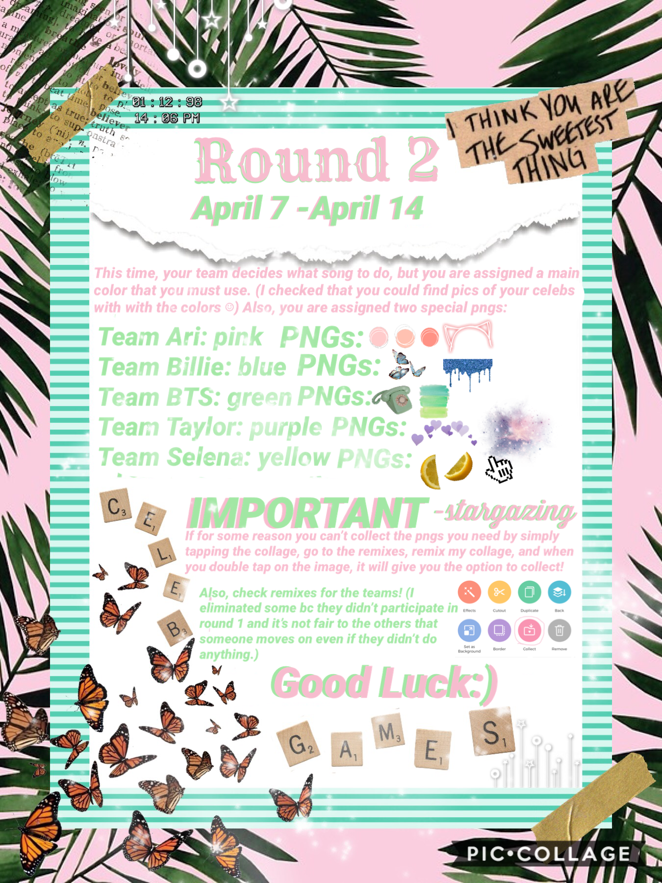 TAP
Round 2 is out! Tell
 your teammates! Plz
check remixes for the 
new teams! Chatpages
will be out in a while!
