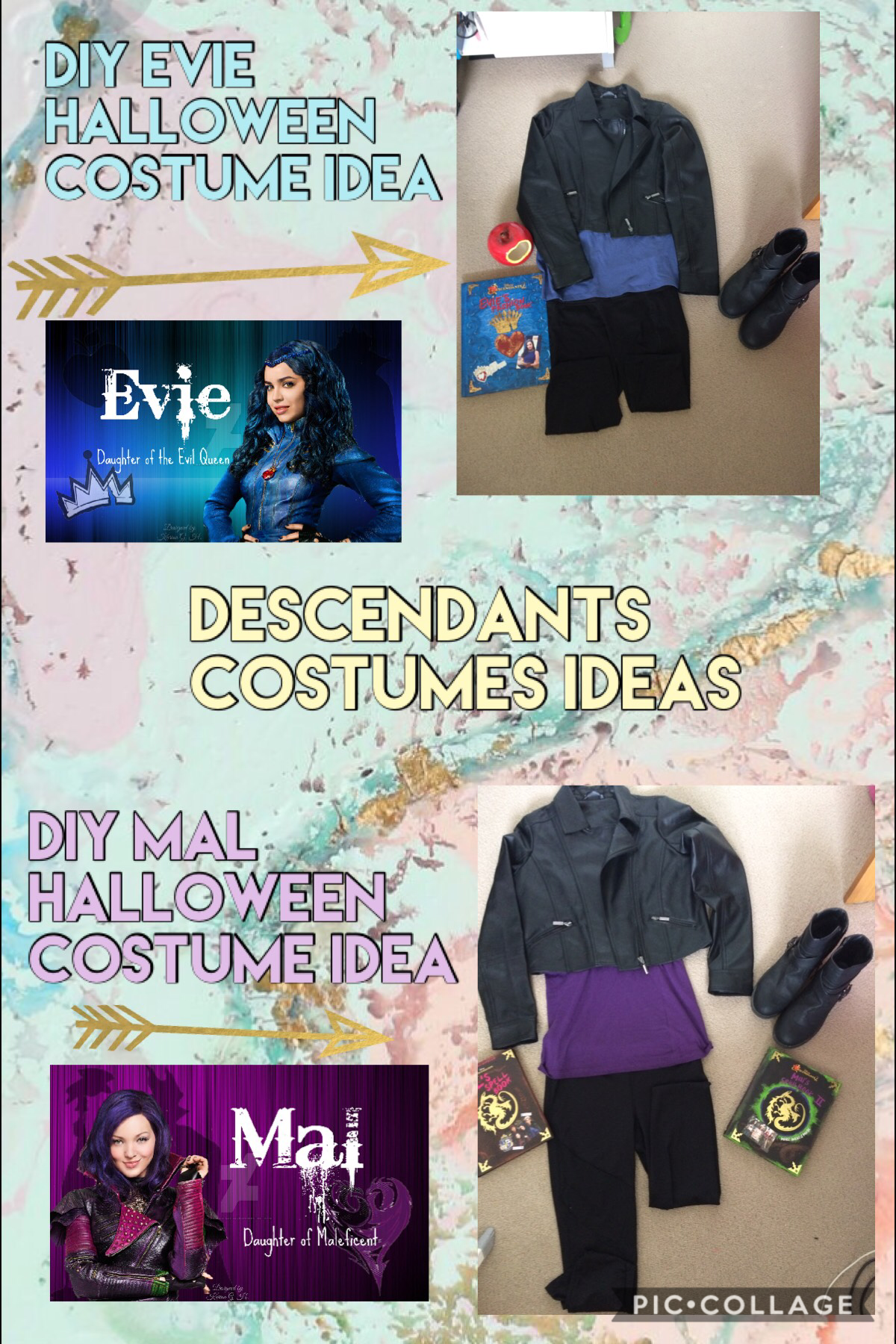 Sneak peak of the mal and Evie Halloween costume ideas 