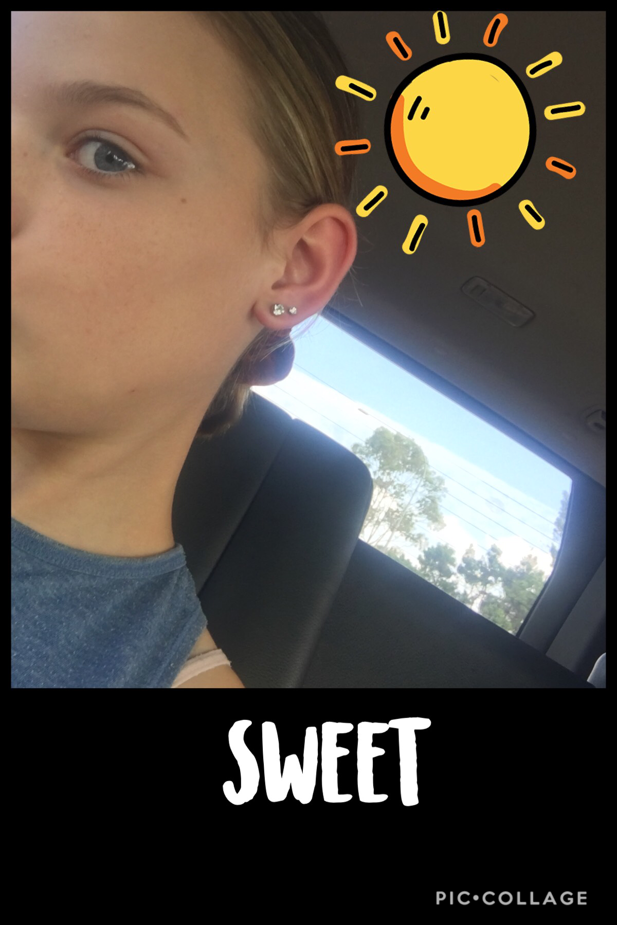 I just got back from barber town and I got ear piercing wow 😲 