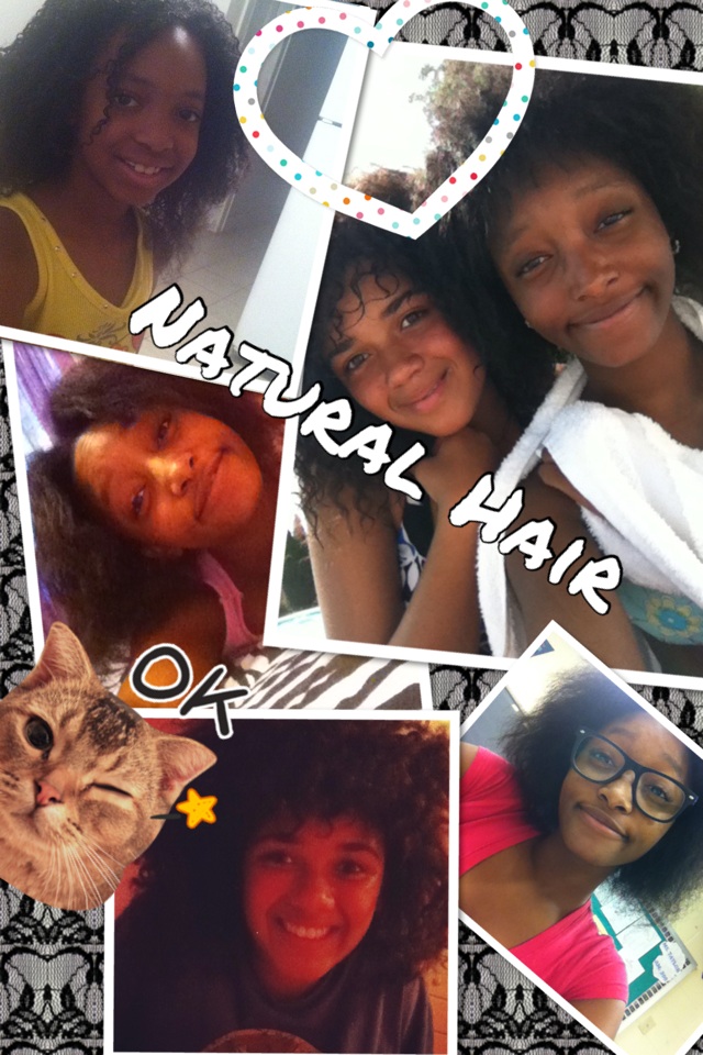 Me, my cuzin Alina, and my sis Janiyah Natural Hair