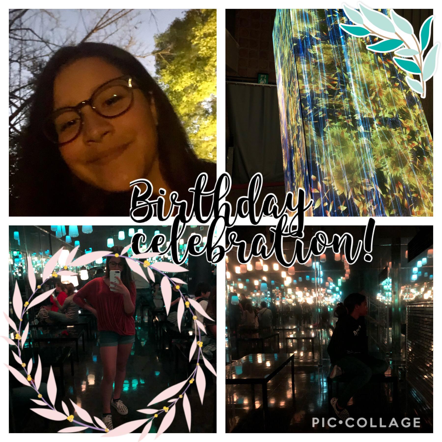 Celebrated my birthday today with my friends and had a great time at a forest with beautiful lights!